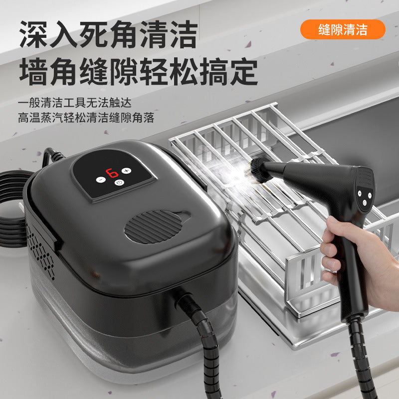 Spot black six-speed adjustment high temperature steam cleaner portable household multi-functional kitchen fume cleaning machine