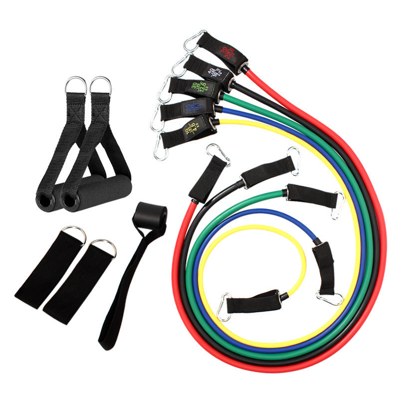 Elastic belt tension rope Fitness men's and men's elastic rope Household tension device Resistance pull Home training Back equipment exercise