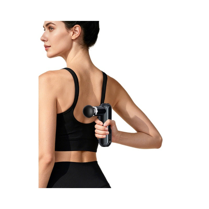 Cross-border electric fascia gun hot compress household portable muscle massager sports fitness mini fascia gun wholesale