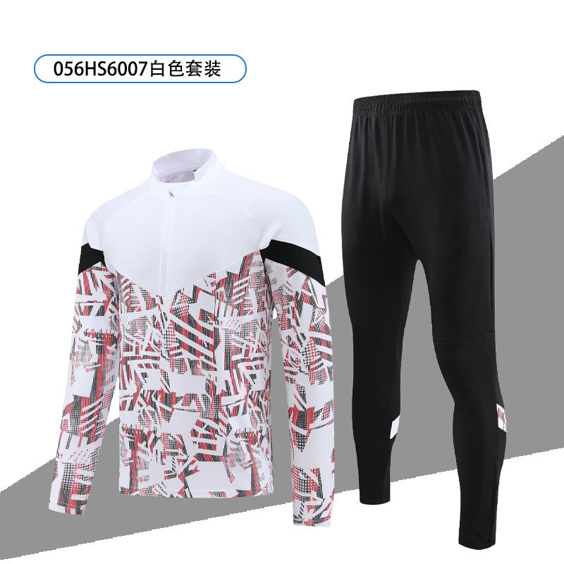 Autumn and winter training clothes jacket men's and women's long-sleeved football sports appearance clothes set custom LOGO quick-drying fitness clothes