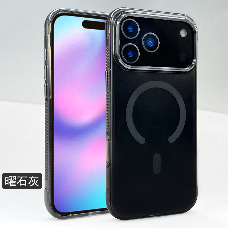 Applicable to Apple 17promax mobile phone case matte transparent iphone17Pro high-end magnetic mobile phone case