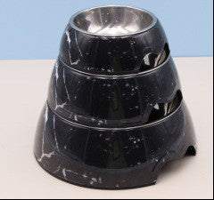 Dog bowl care, pet cervical spine anti-knock, food grade imitation porcelain, universal for cats and dogs, increased capacity, oblique mouth leak-proof