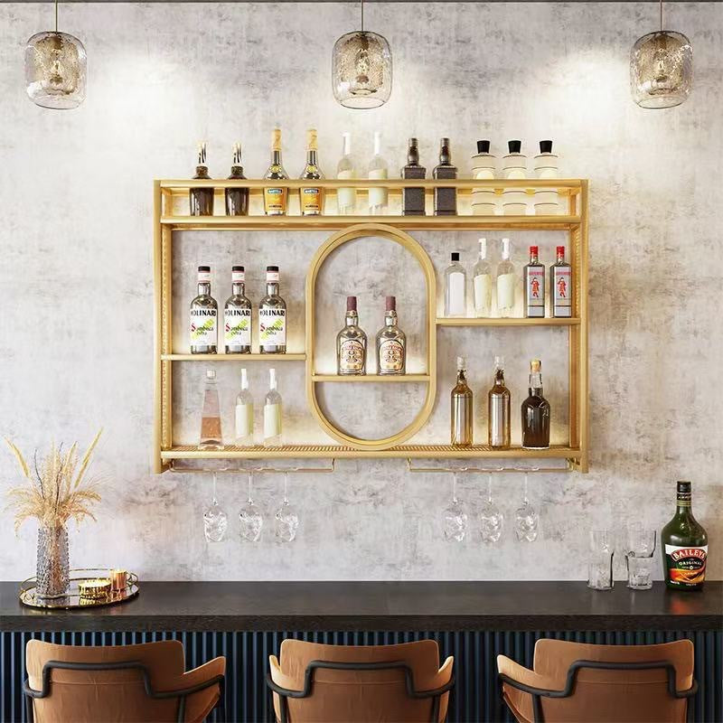 Nordic style exhibition hall wall-mounted wine cabinet bar table ornament European decorative wine bottle wine props foreign wine creative home decoration
