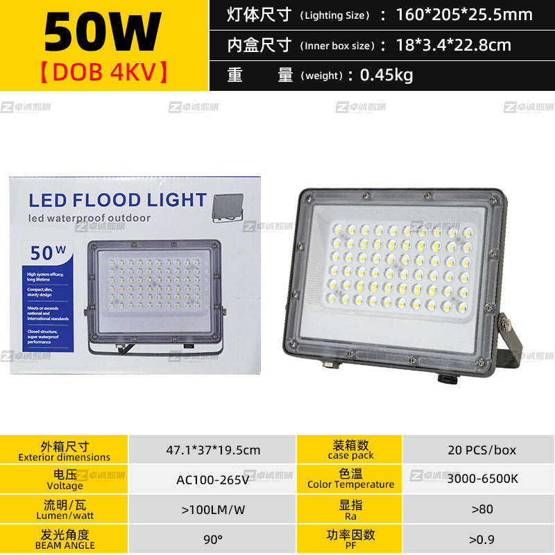 Cross-border outdoor waterproof led small apple floodlight, community garden light, billboard floodlight, construction site lighting