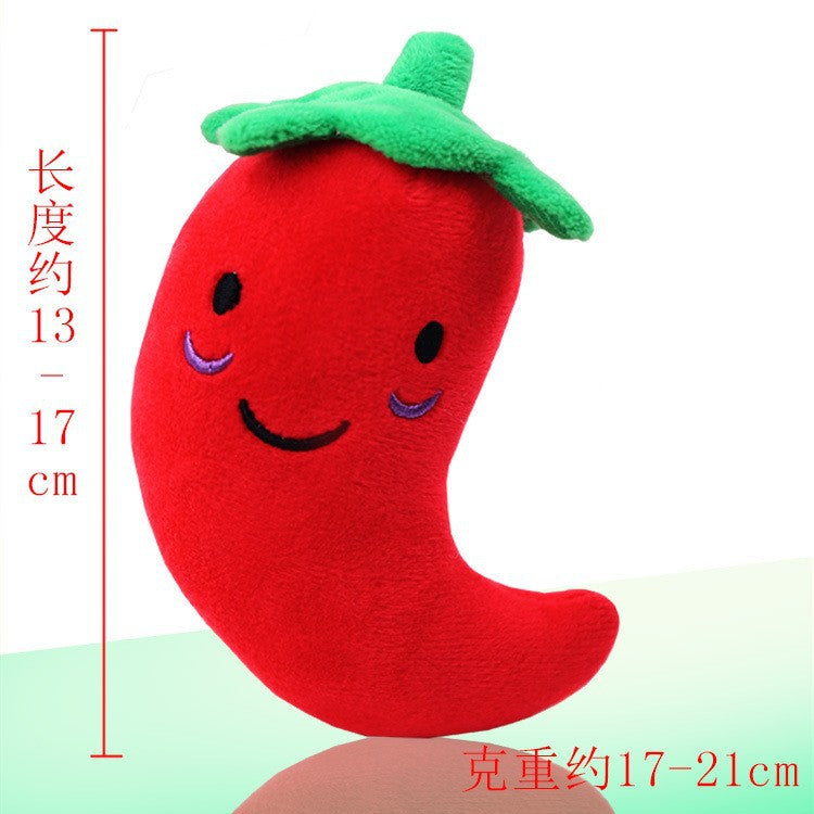 Plush dog French bulldog bite resistant ball rope sounding toy fruit cartoon animal cat cat pet supplies