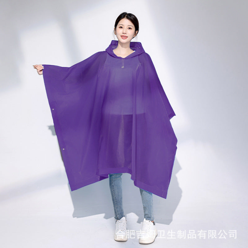 Non-disposable thickened outdoor travel adult poncho rafting EVA portable light men's and women's fashion, raincoat wholesale