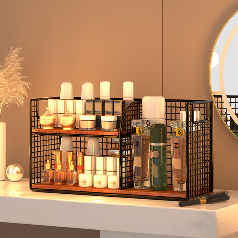 Cosmetics storage box, desktop shelf, household dresser, skin care product mask, multi-layer partition, sundries storage basket