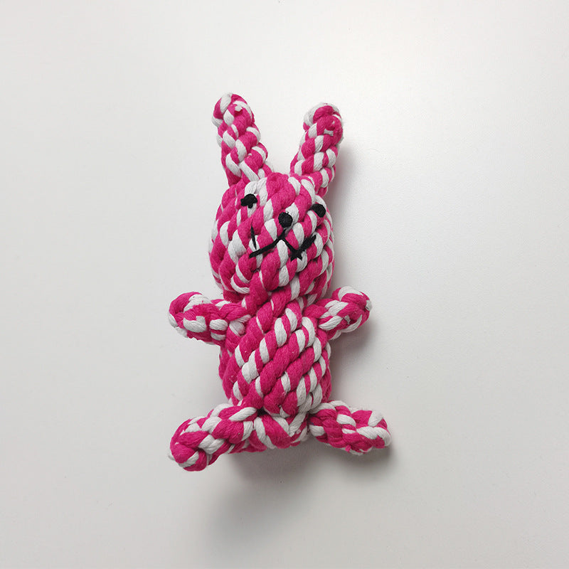 Pet Supplies Dog Training Teeth Grinding Cotton Rope gnaw-resistant Weaving Interactive Toy Simulation Animal Dog Bite Rope Wholesale