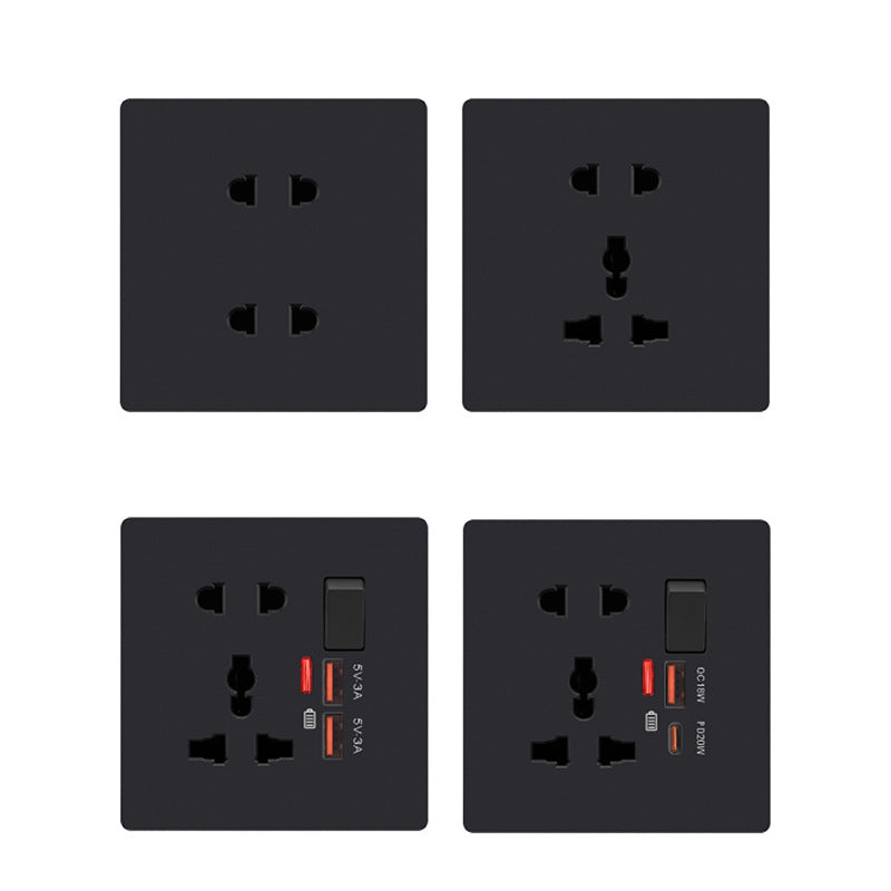 Export for British standard socket switch panel 13A double usb one-open five-hole multi-function three-hole plug 146 foreign trade