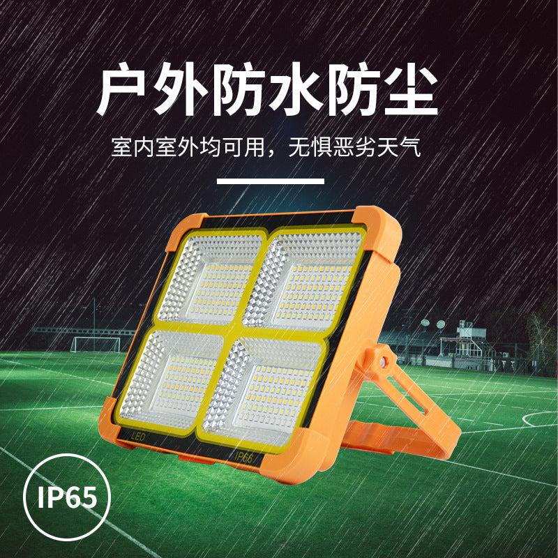 Charging emergency camping stall light, cross-border portable lighting led light night market stall outdoor solar camping light