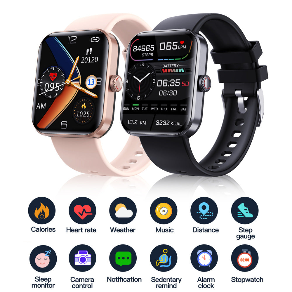 F57L smart bluetooth watch body temperature heart rate blood oxygen blood pressure monitoring bracelet factory direct sales smart wearable device