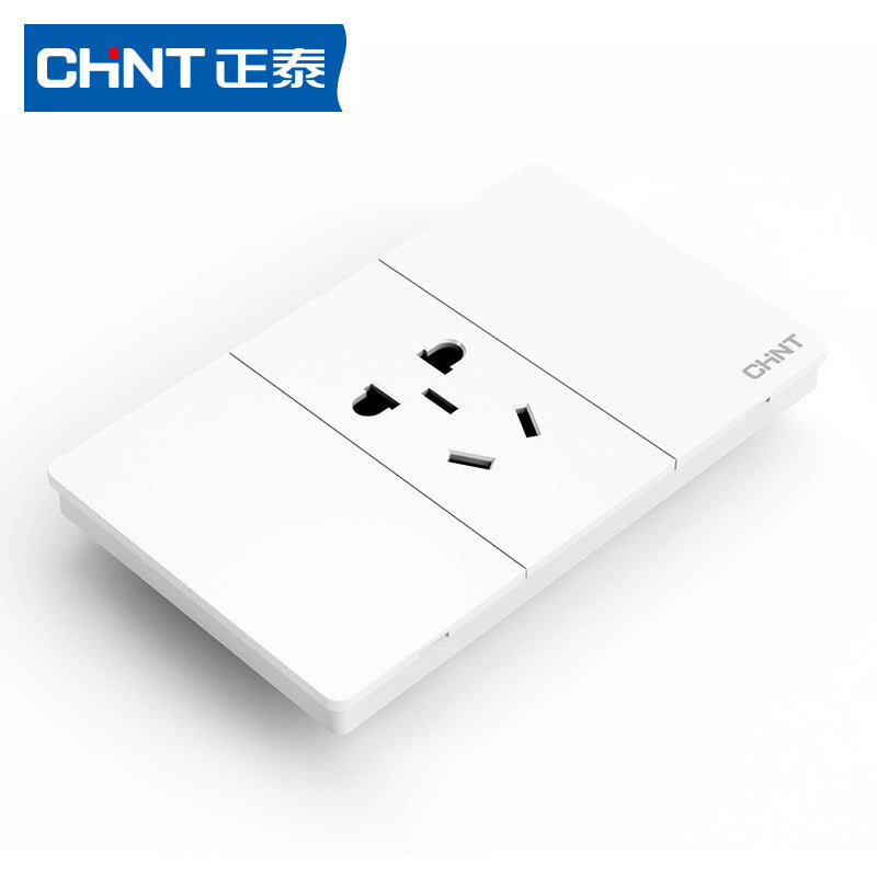 Chint Electric 118 type 5C white household 3 holes 5 holes 16a air conditioner socket with switch module usb plug