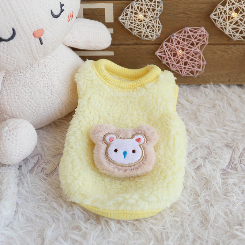 Petstyle glutinous rice dumplings milk dog clothes, cute fluffy puppy dog puppy kitten clothes, newborn cat