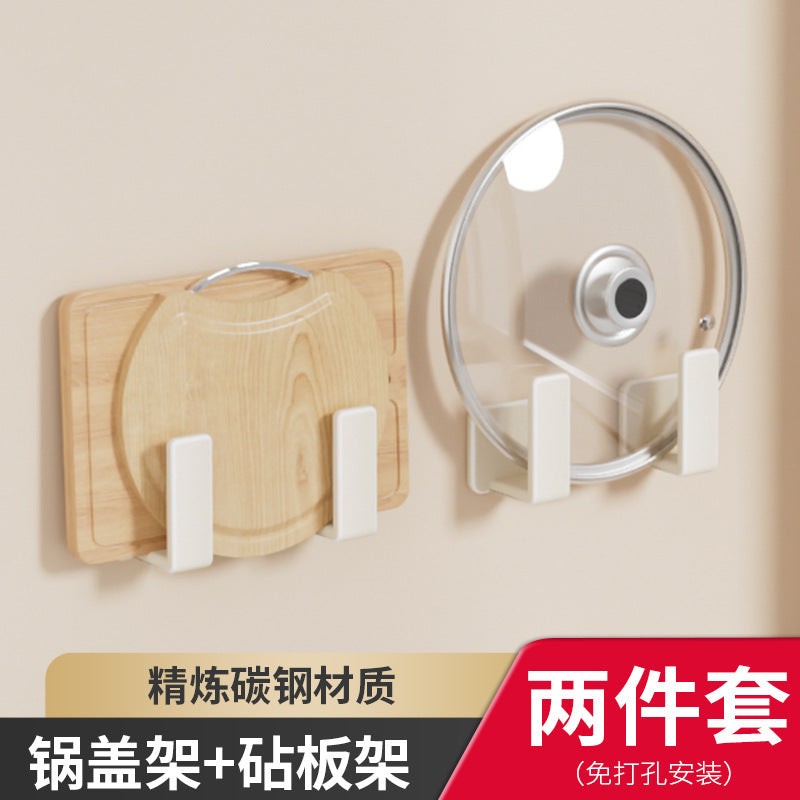 White space aluminum kitchen rack non-punching wall hanging seasoning rack kitchen supplies general merchandise storage rack