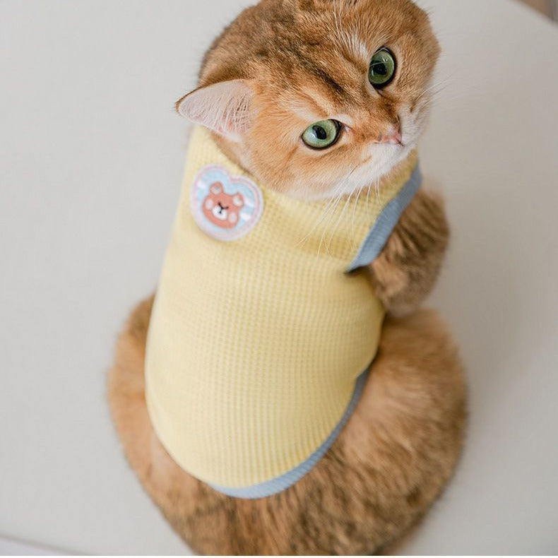 Pet clothes Spring and Autumn thin sling vest dog clothes teddy bear kitten Yorkshire Schnauzer