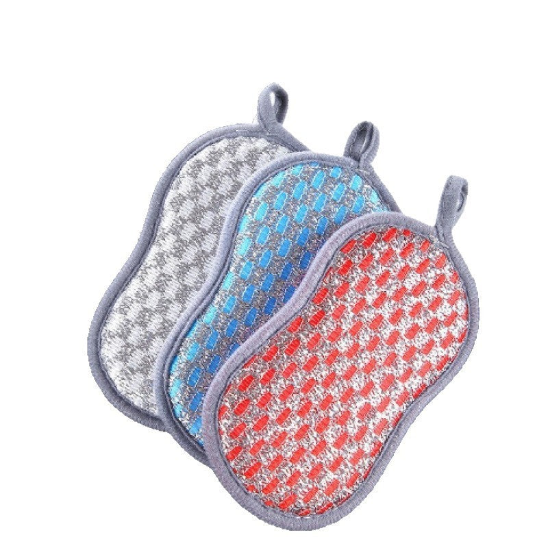 Double-sided dishwashing, sponge wiping, kitchen brush, pan brush, dishcloth, non-oil dishtowels, home daily use set