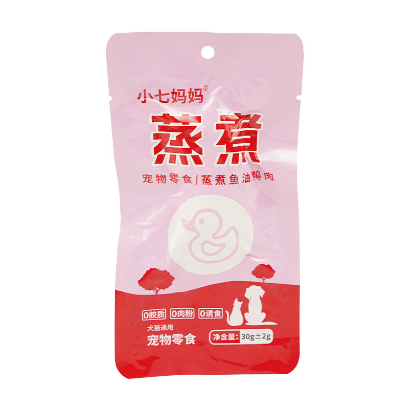 30G pet snacks, boiled duck meat, heat removal, fire duck breast meat, universal for dogs and cats, adult cat snacks, hair gills