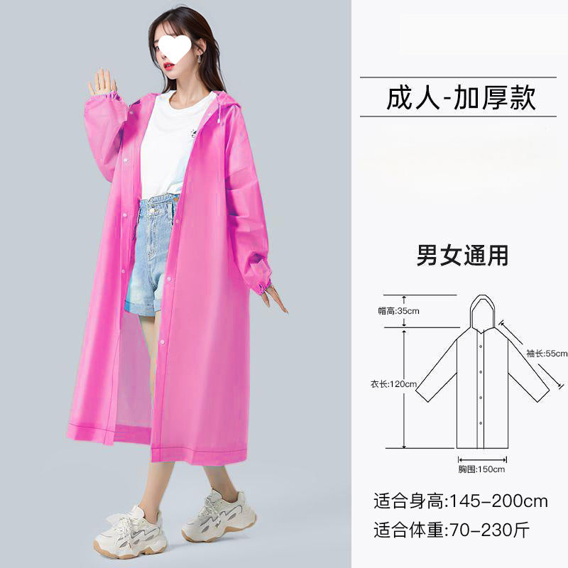 Non-disposable raincoats of good quality, men's and women's long mountaineering tourism ponchos, non-disposable rainstorm protection