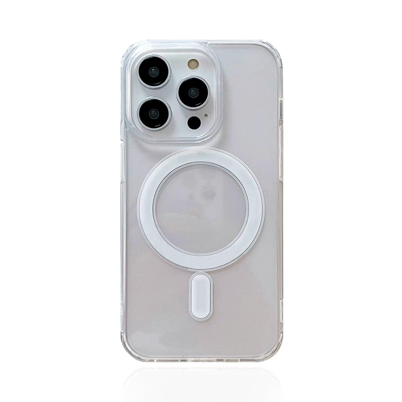 Suitable for Apple 12 magnetic case 7/8 large hole 13 acrylic 17ProMax anti-drop 16Pro transparent 14 protective cover