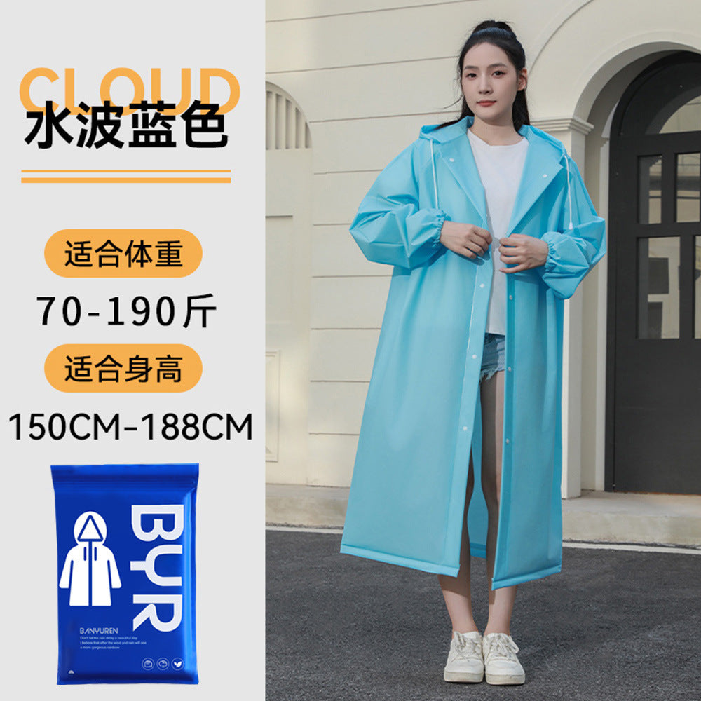 Raincoat Thickened Long Full Body Rainstorm Protection Portable Adult Outdoor Travel Electric Vehicle Non-Disposable Poncho