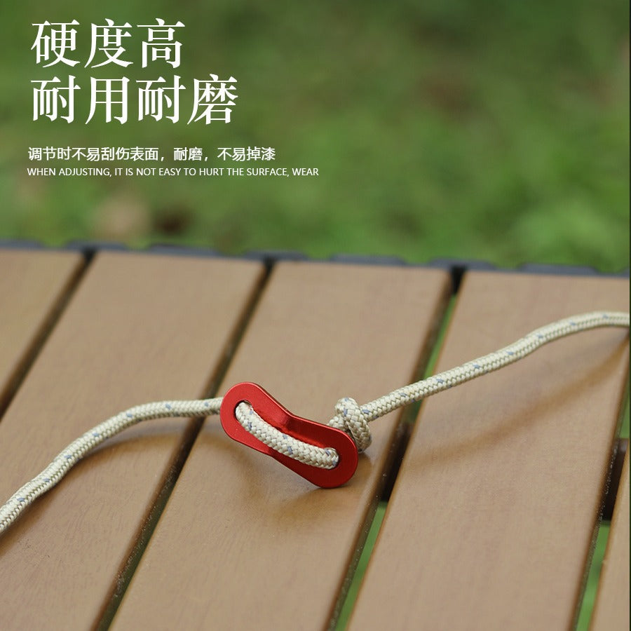 户外野营露营帐篷风绳扣双眼铝合金伞绳固定滑动调节扣天幕拉绳扣