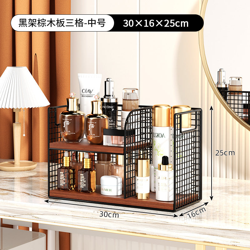 Cosmetics storage box, desktop shelf, household dresser, skin care product mask, multi-layer partition, sundries storage basket