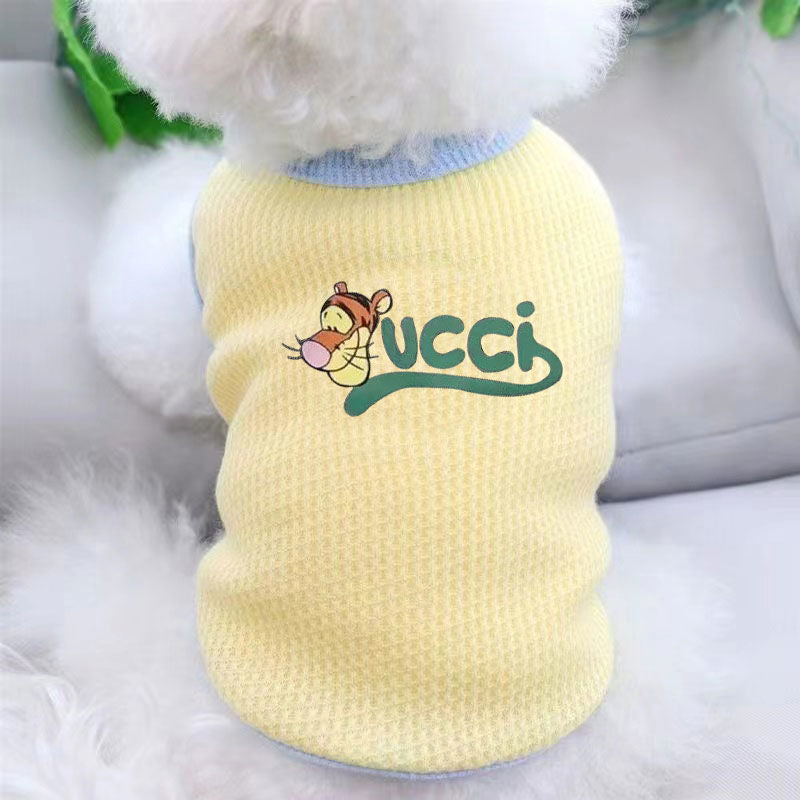 Pet clothes Spring and Autumn thin sling vest dog clothes teddy bear kitten Yorkshire Schnauzer