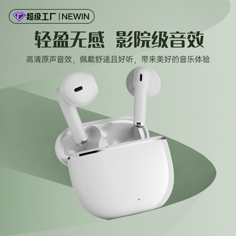Half-in-ear Bluetooth headset, ultra-compact HIFI high sound quality, three-dimensional heavy bass, ultra-long standby, true wireless noise reduction