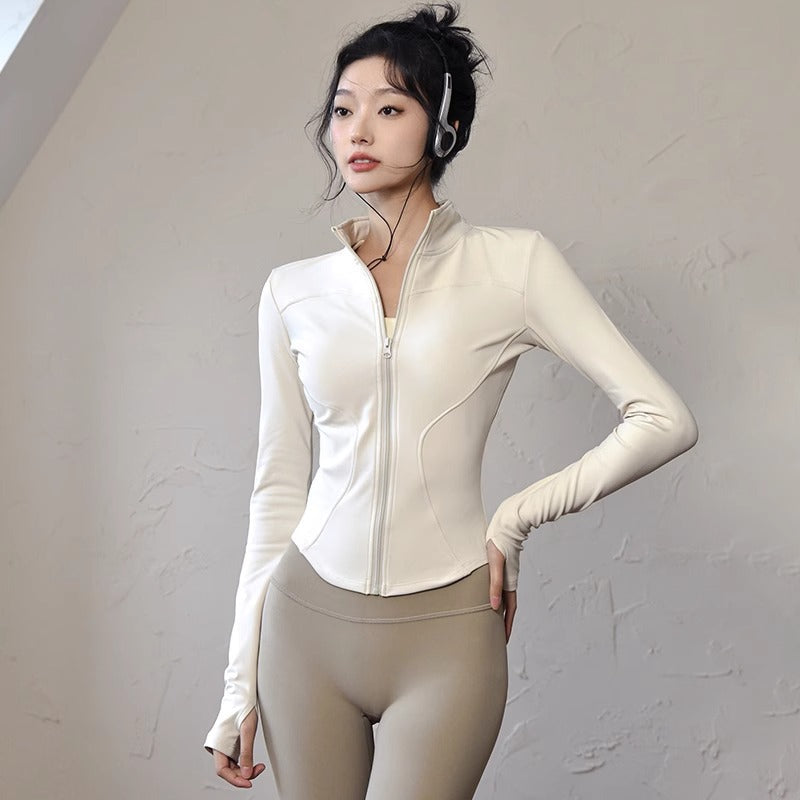 Giant Skinny Jacket Women's Lulu Yoga Suit Top Quick Drying Outdoor Sports Running Pilates Fitness Suit