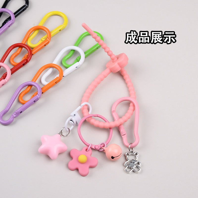 跨境厂家批发彩色烤漆葫芦形登山扣铝合金饰品配件水瓶钥匙创意快