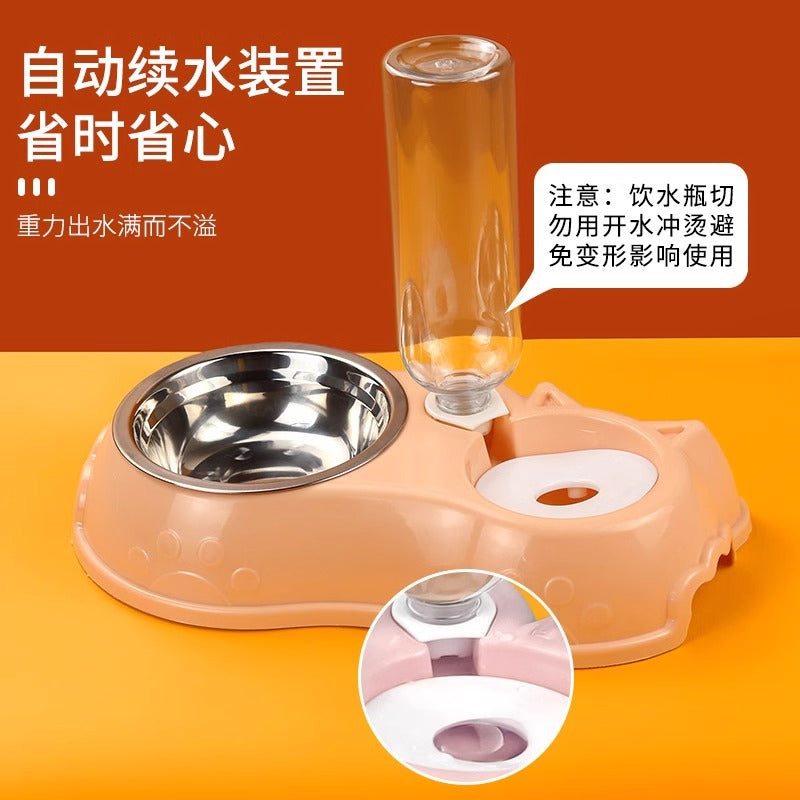 Pet Supplies Cat Feeder Drinking Appliances Double Bowl Food Basin Dog Rice Basin Anti-knock Stainless Steel Dog Bowl Cat Bowl