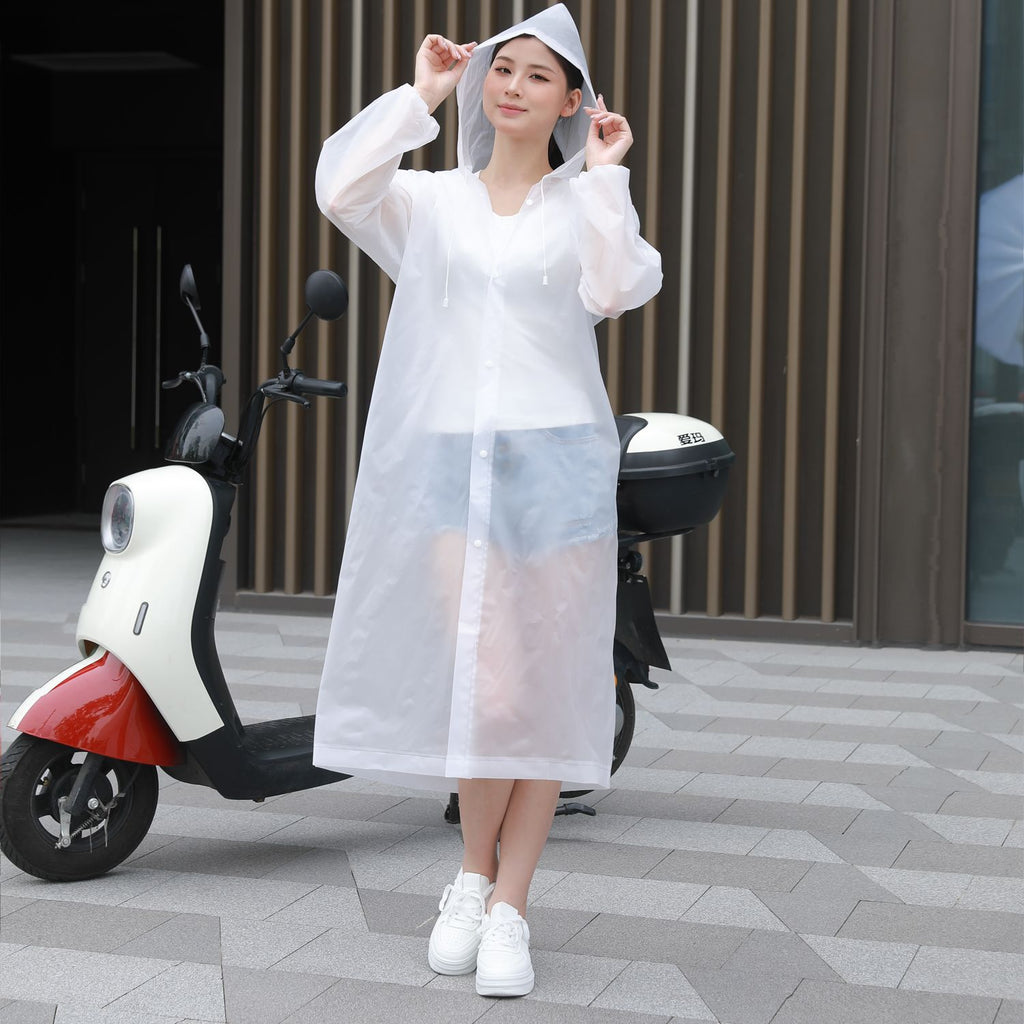 Raincoat long integrated full body protection rainstorm transparent adult children travel outdoor thickened EVA poncho