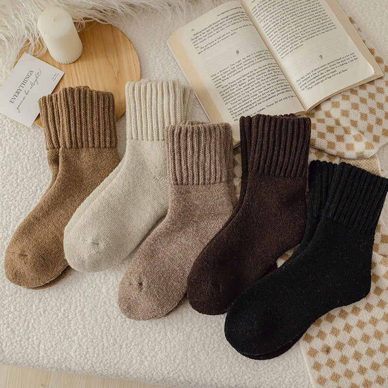Autumn and winter cotton tube socks, winter warm tube socks, heating thickened socks, Maillard terry socks, floor socks