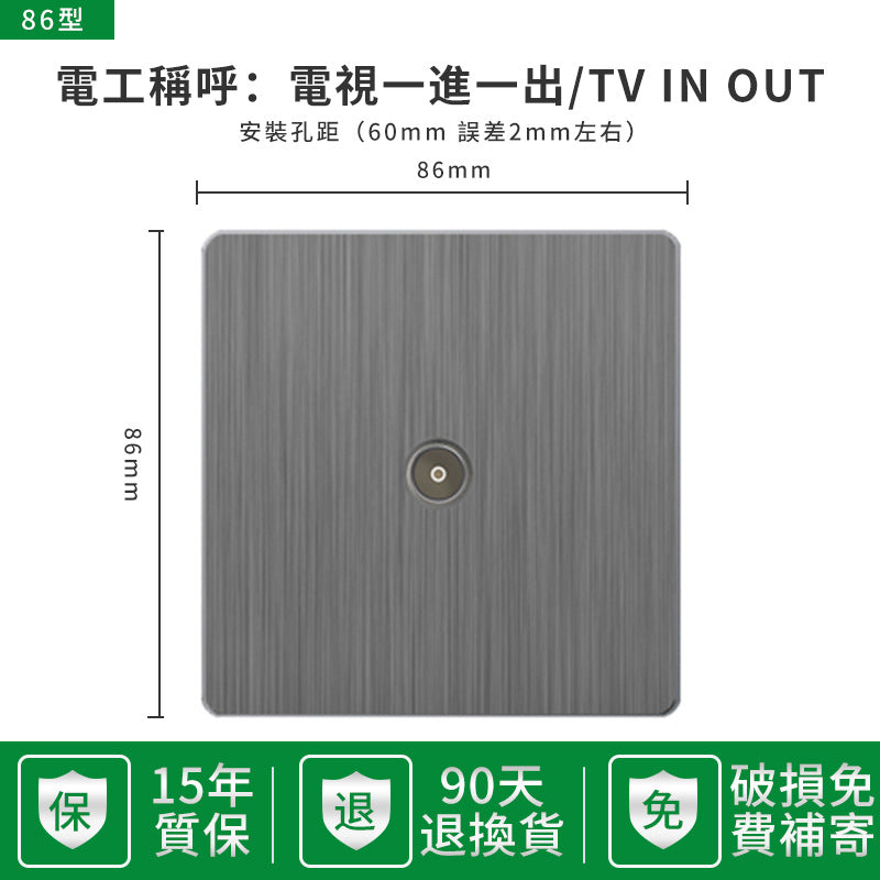 British standard 13a socket usb wall power source home dark gray pull panel British imperial foreign trade