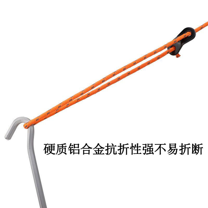 Outdoor camping tent bold accessories extended floor nails canopy aluminum alloy question mark camping beach fixed windproof