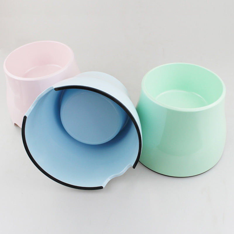 Dog bowl care, pet cervical spine anti-knock, food grade imitation porcelain, universal for cats and dogs, increased capacity, oblique mouth leak-proof
