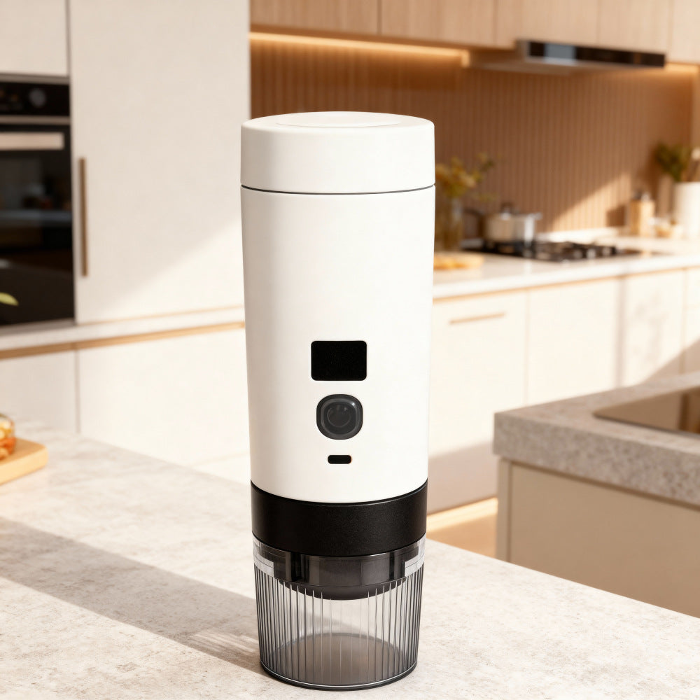 Portable Capsule Coffee Machine Outdoor Car Home Mini Espresso Automatic Intelligent Digital Display