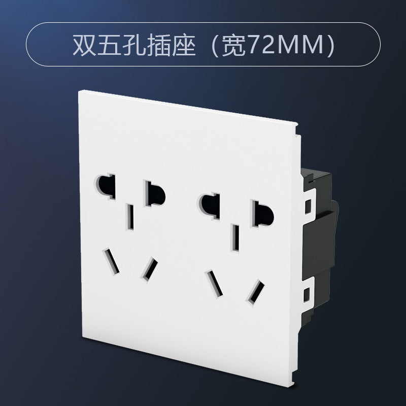 Chint Electric 118 type 5C white household 3 holes 5 holes 16a air conditioner socket with switch module usb plug