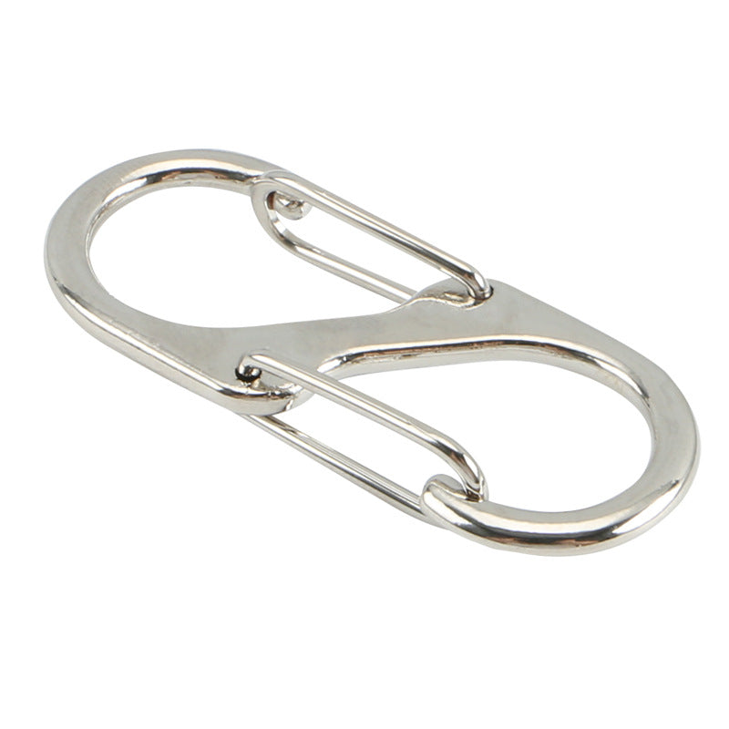 厂家现货S型登山扣异形双挂8字野外露营多功能户外背包快挂钩