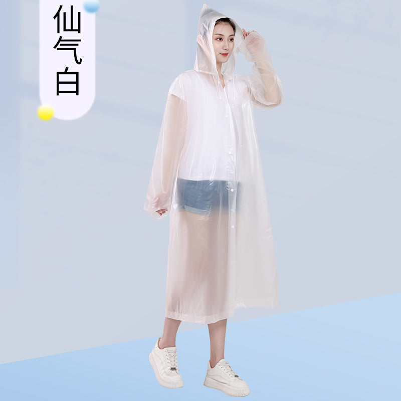 Adult long thickened raincoat non-disposable EVA bundle mouth outdoor tourism, convenient riding and hiking, wholesale raincoat