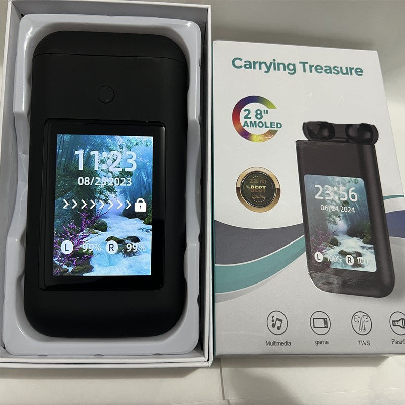 Smart device A98 BOX Bluetooth headset power bank 2.8 inch multimedia display mobile power supply three-in-one