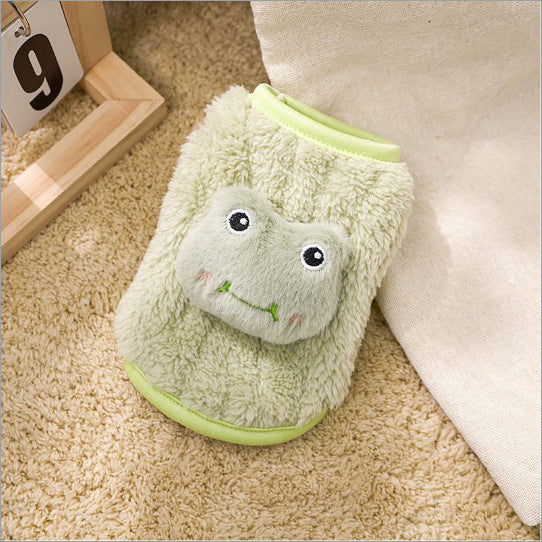 Supersmall kitten puppy dog clothes teddy puppy teacup dog newborn full moon autumn and winter milk dog milk cat vest