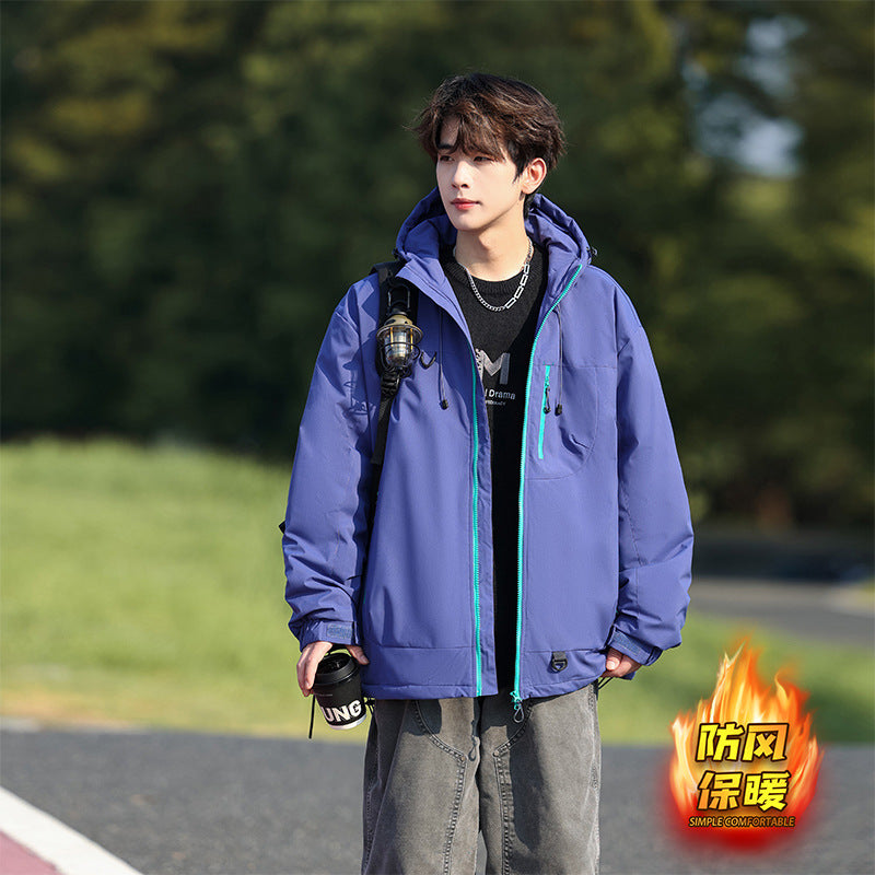 Couple soft shell three-in-one jacket men and women outdoor sports hiking cycling windproof waterproof mountaineering warm jacket