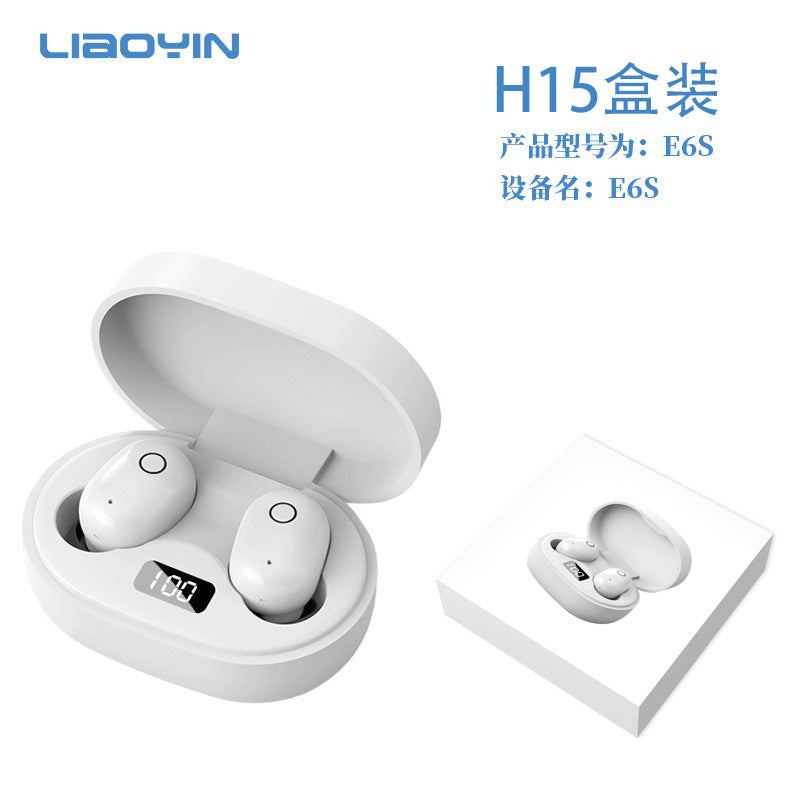 J15 new women's earphones Bluetooth wireless mini cute girls high value does not hurt the ears comfortable high sound quality E6S