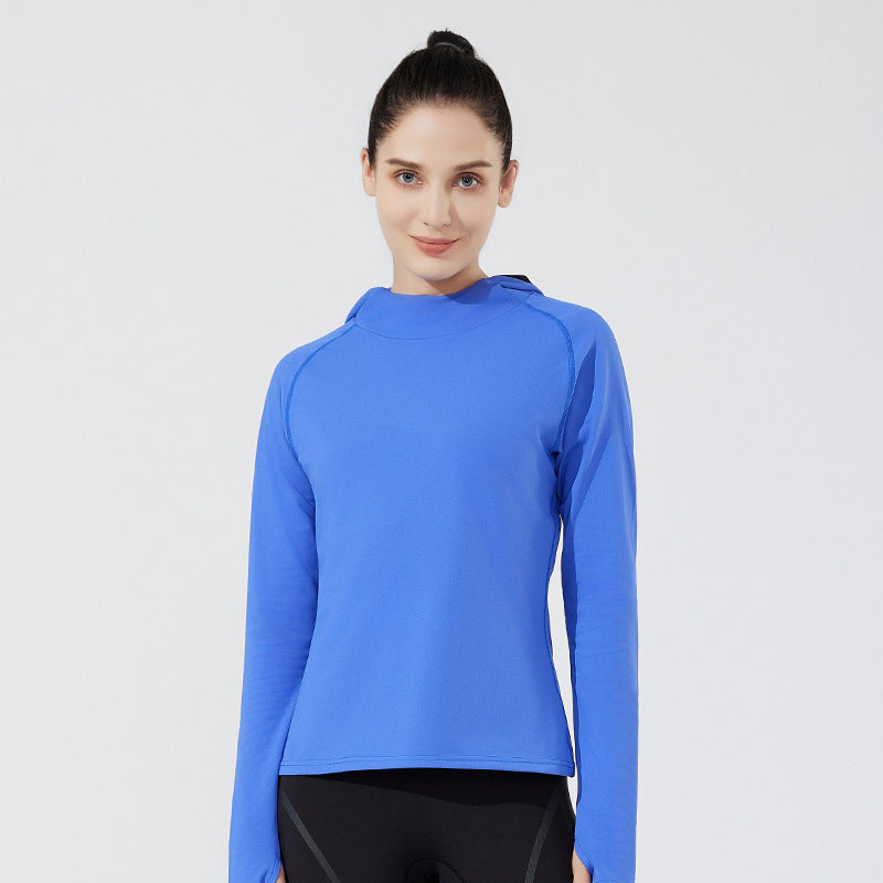 Autumn and winter new men and women couples hooded velvet sports yoga top outdoor casual jacket outdoor running long sleeves