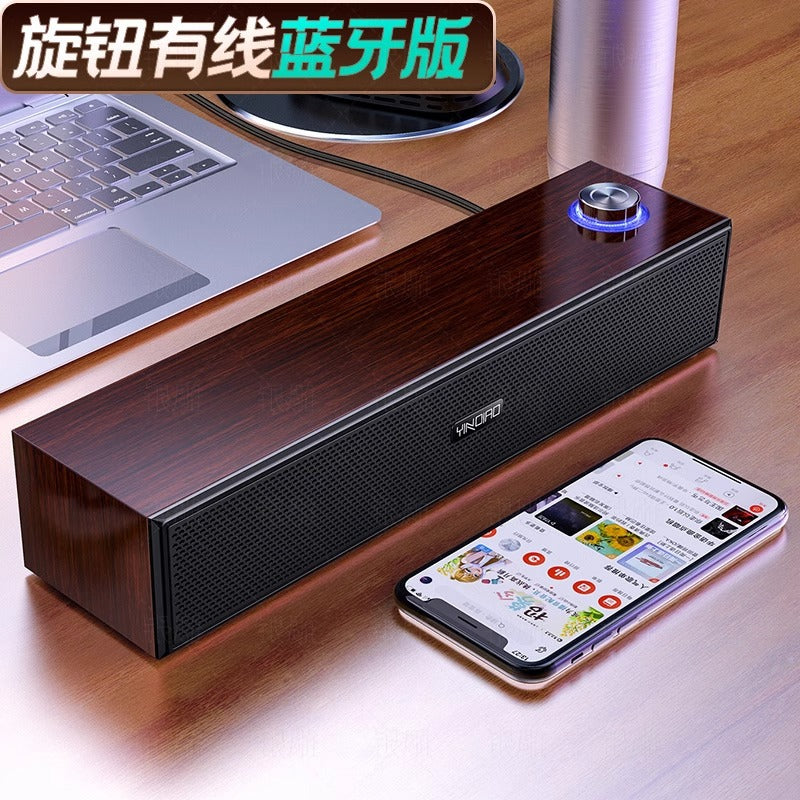 E350MB wired bluetooth speaker multimedia desktop computer desktop long wooden retro speaker subwoofer