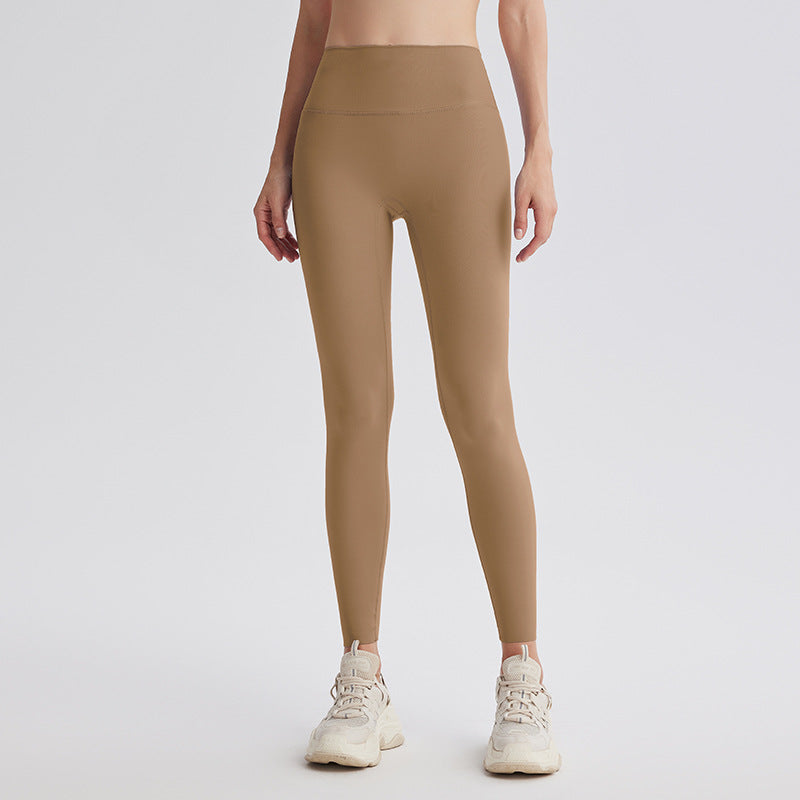 Upgrade the sixth generation of double-sided abraded shark pants, high-waisted nude yoga clothes, running sports fitness pants, hip-lifting yoga pants.