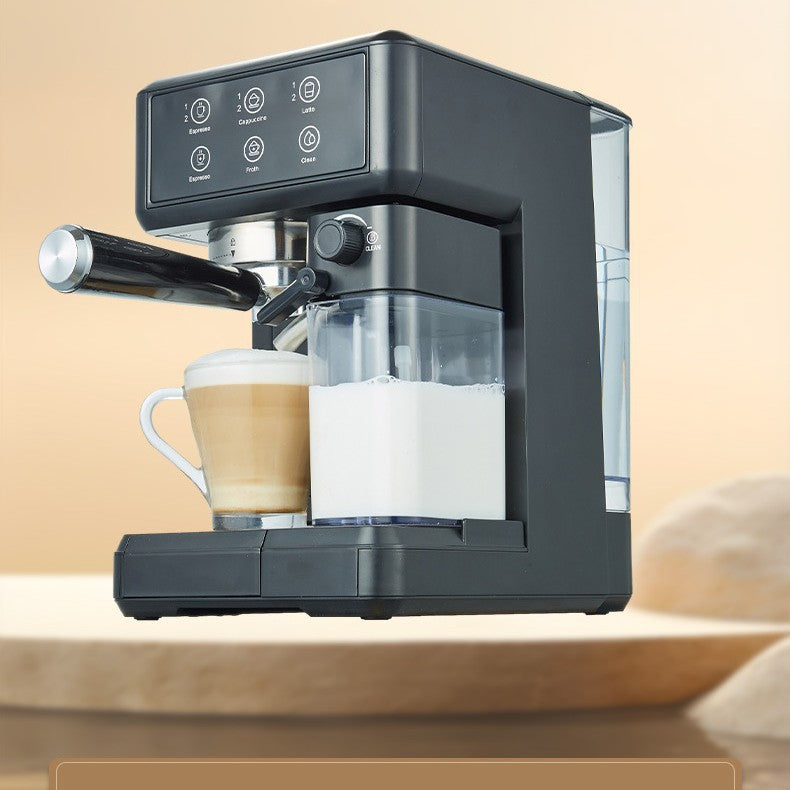 Automatic espresso machine, color touch screen preheating cup, with milk box function