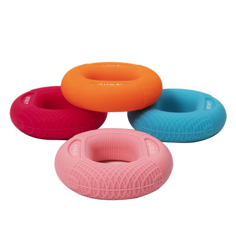 Convex grid plane two-way strength grip circle, finger activity strength trainer fitness silicone grip rehabilitation