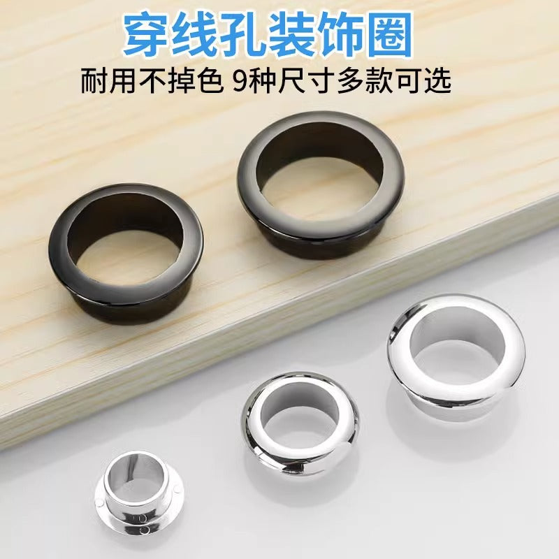 Computer Desktop Desk Threading Hole Cover Desk Face Hole Threading Wire Box Opening Hole Cover Round Decorative Ring